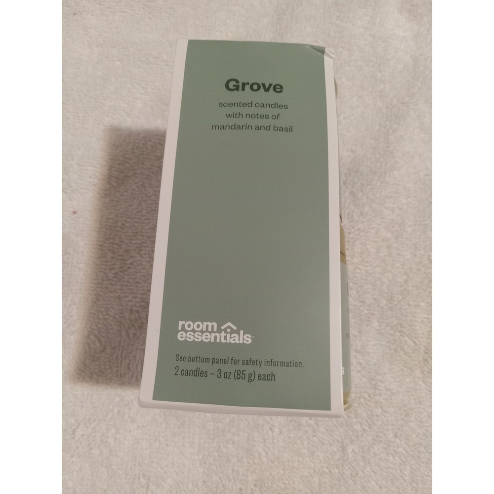 Room Essentials Grove Scented Candle Set of 2 Mandarin Basil